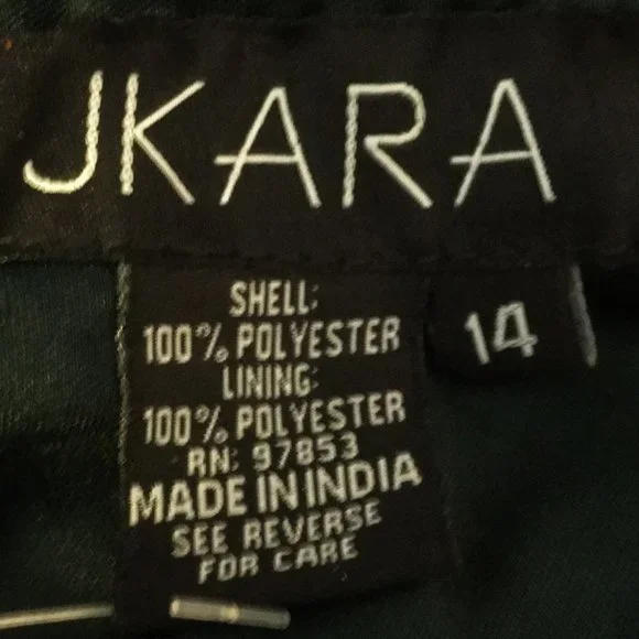 J KARA 3/4 Sleeve V-Neck Beaded Top Long Gown  NEW WITH TAGS! - Picture 12 of 16